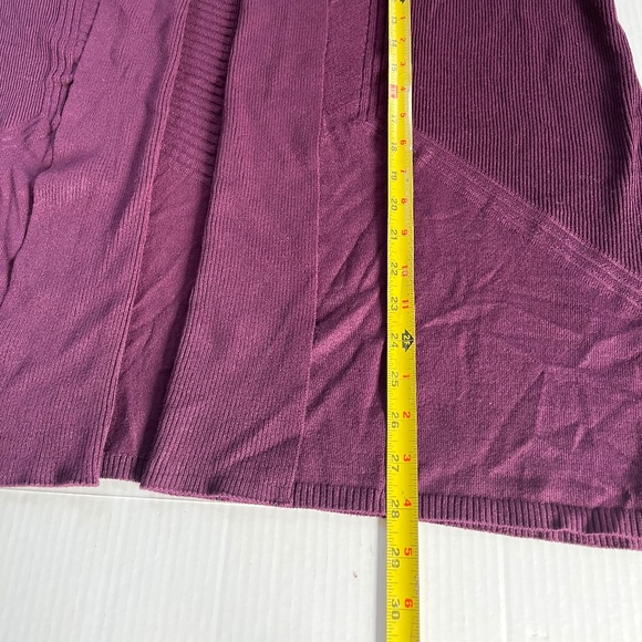 Retrology Sz 3XL Purple Stretch Open Cardigan Sweater Long Sleeves - Picture 5 of 7